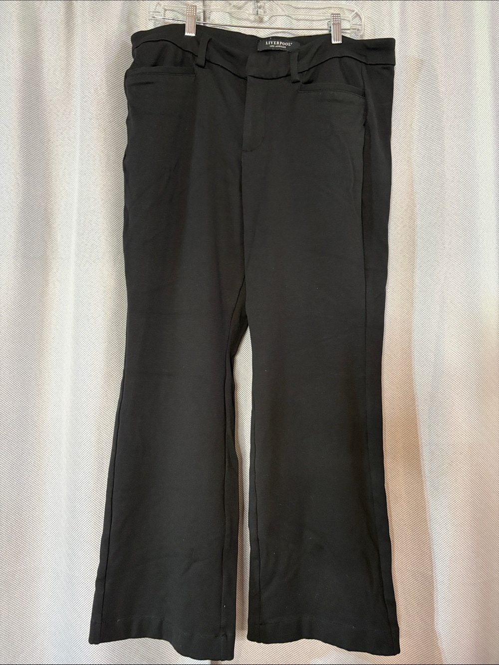 Liverpool Black Flare-Leg Trousers